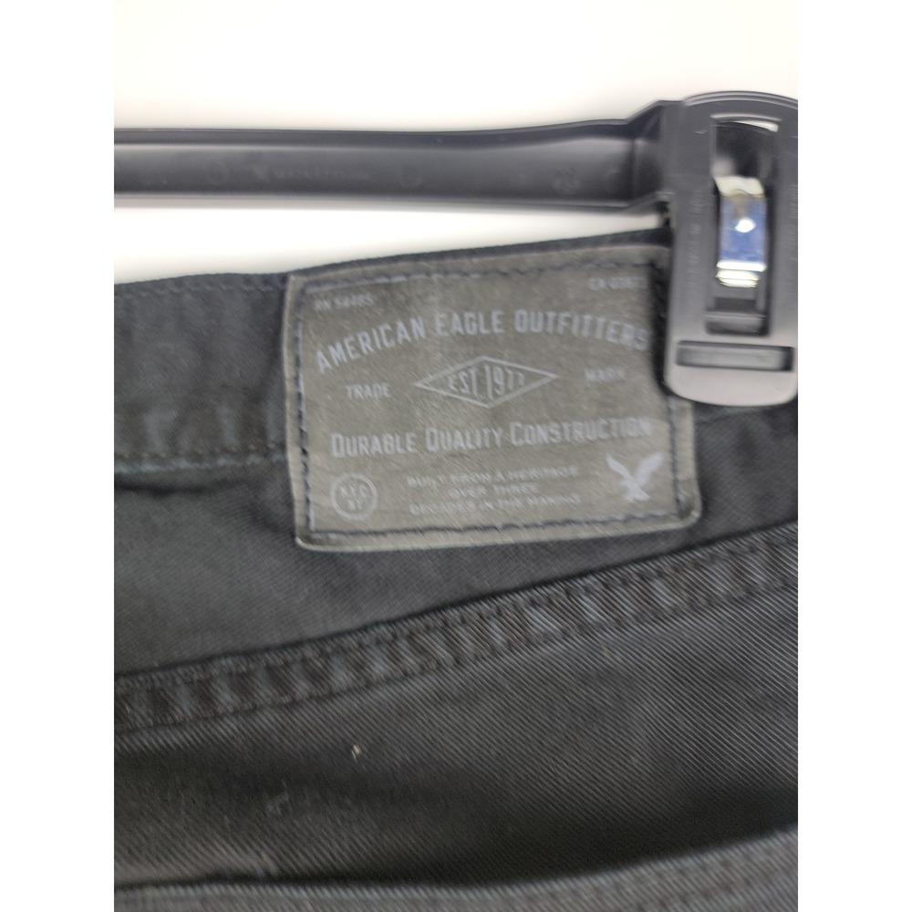 American Eagle Mens Slim Straight Black Jeans 28x30 Stretch Denim Pants 120605U9 - Picture 11 of 15